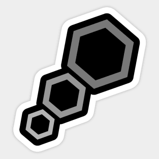 Grey Hexagon Sticker